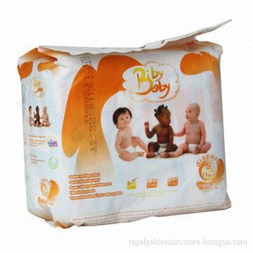Disposable baby diapers with stylish packaging